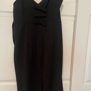 Lulu's Black Midi Dress